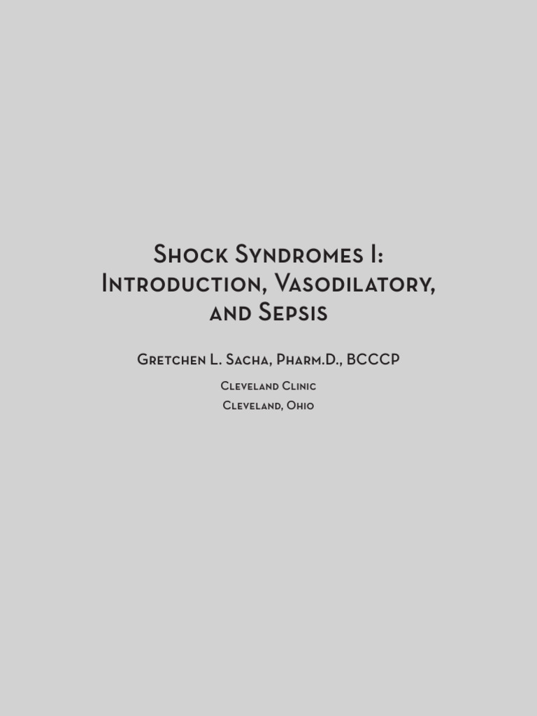 Understanding Shock Syndromes: Sepsis and Treatment | PDF | Blood ...