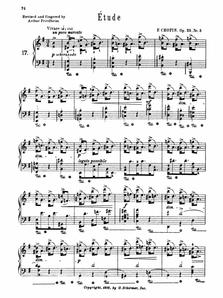 Chopin - Etude Op.25 No.5 Wrong Note | PDF