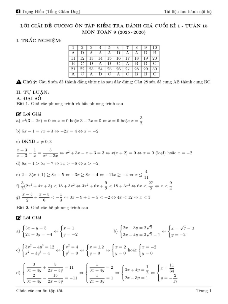 CUỐI KÌ 1 | PDF