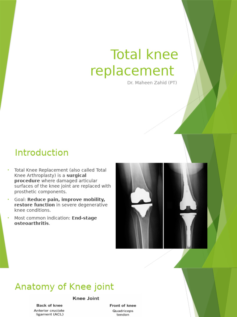 Total Knee Replacement Overview and Rehab | PDF | Knee | Joint