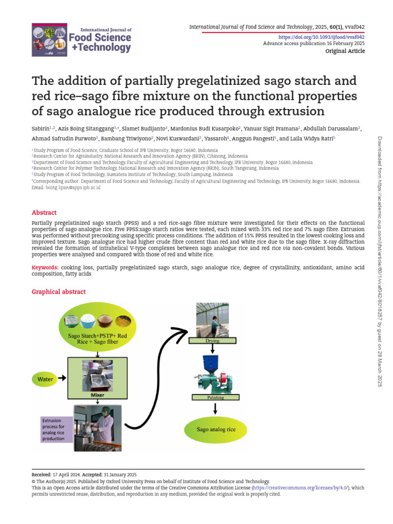 Enhancing Sago Analogue Rice Properties | PDF | Spectrophotometry ...