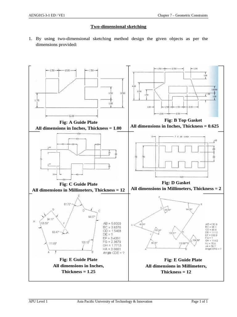2D Sketching for Geometric Constraints | PDF