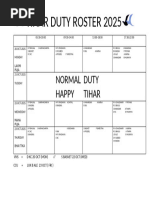 Weekly Service Duty Roster 2024 | PDF