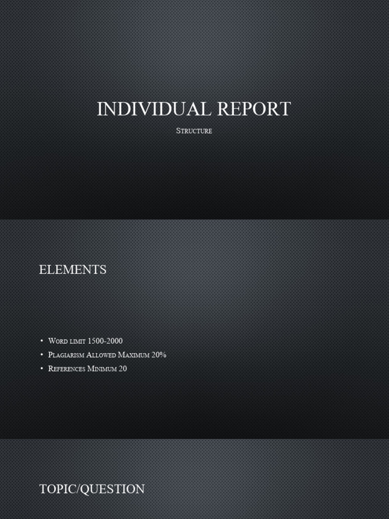 Individual Research Report Guidelines | PDF