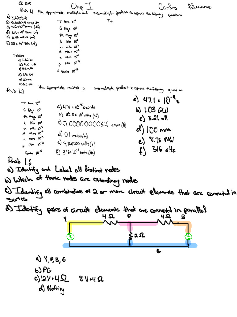 Electrical Engineering Prefixes and Problems | PDF | International ...