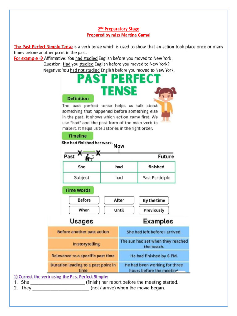 Past Perfect Simple, Enough, CH 5 | PDF | Adjective