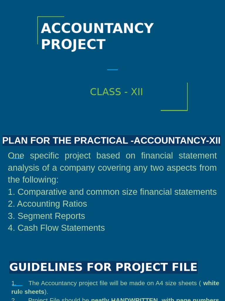 Accountancy Project Guidelines XII | PDF