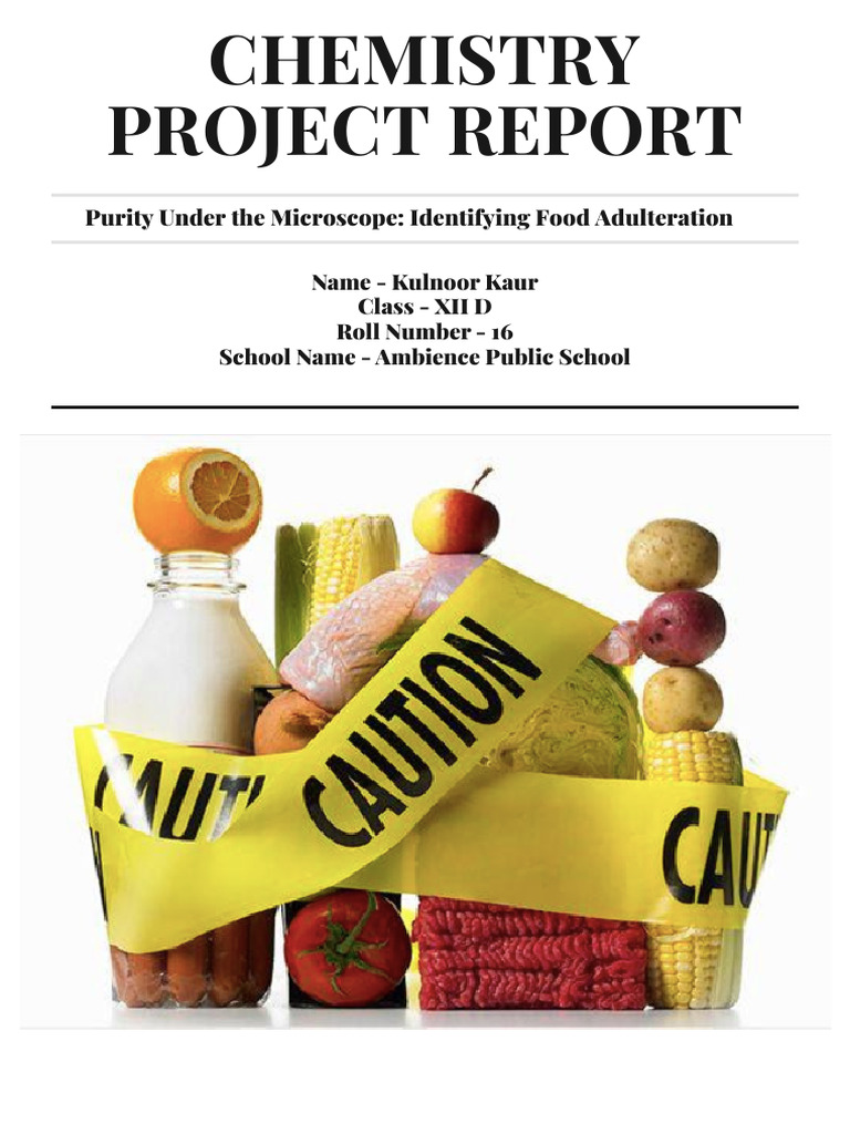 Identifying Food Adulteration Techniques | PDF
