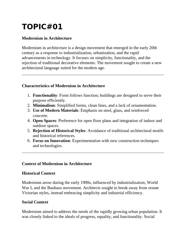 Modernism vs Postmodernism in Architecture | PDF | Minimalism ...