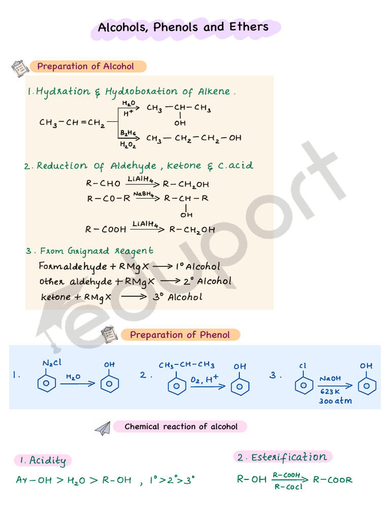 P2B C7 Alcohols Phenols and Ethers Notes0805170118xroavw 1-2 ...