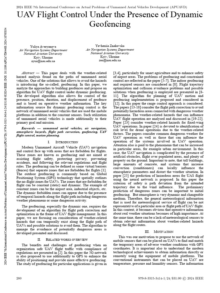 Dynamic Geofencing for UAV Flight Safety | PDF | Unmanned Aerial ...