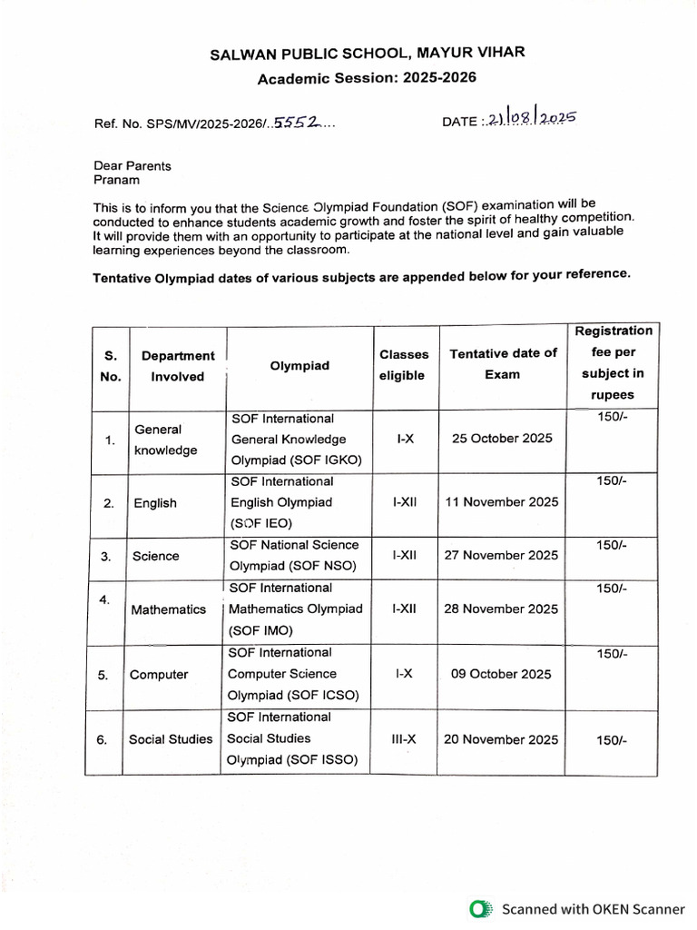 Olympiad Circular | PDF
