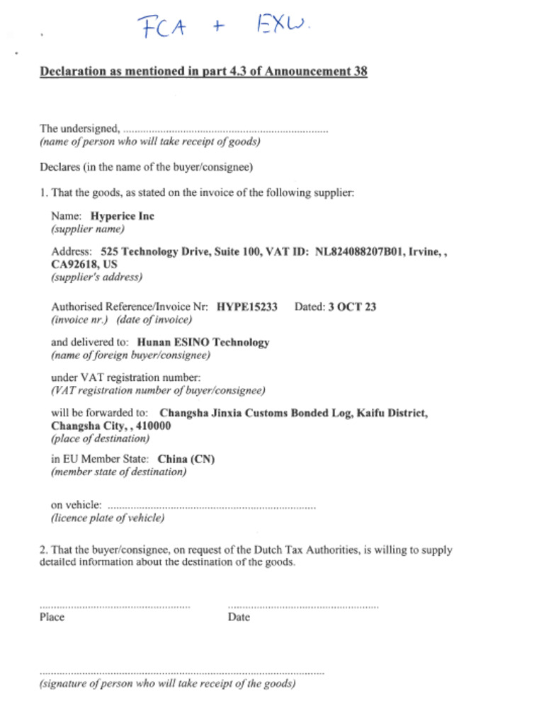CMR Announcement38 ExampleA | PDF