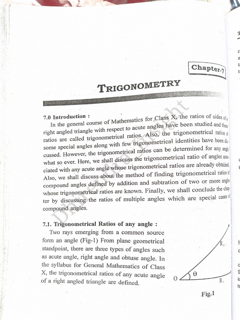 Advanced Math Trigonometry | PDF