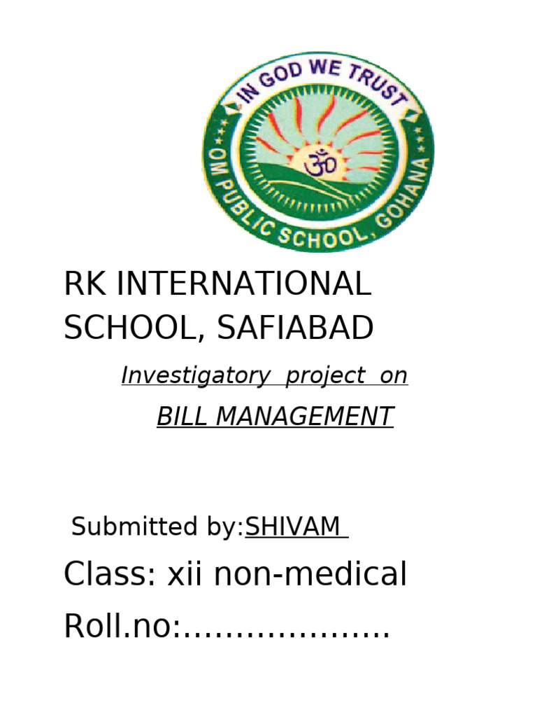Bill Management System Project Overview | PDF | Databases | Table ...