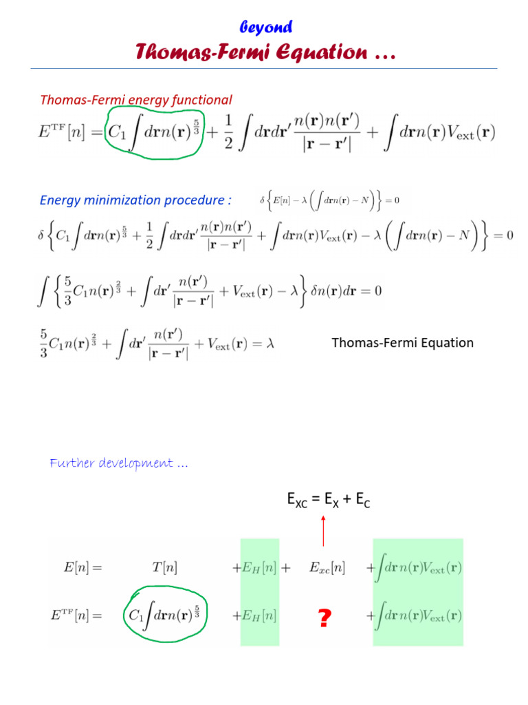 09 Beyond Thomas Fermi Equation | PDF