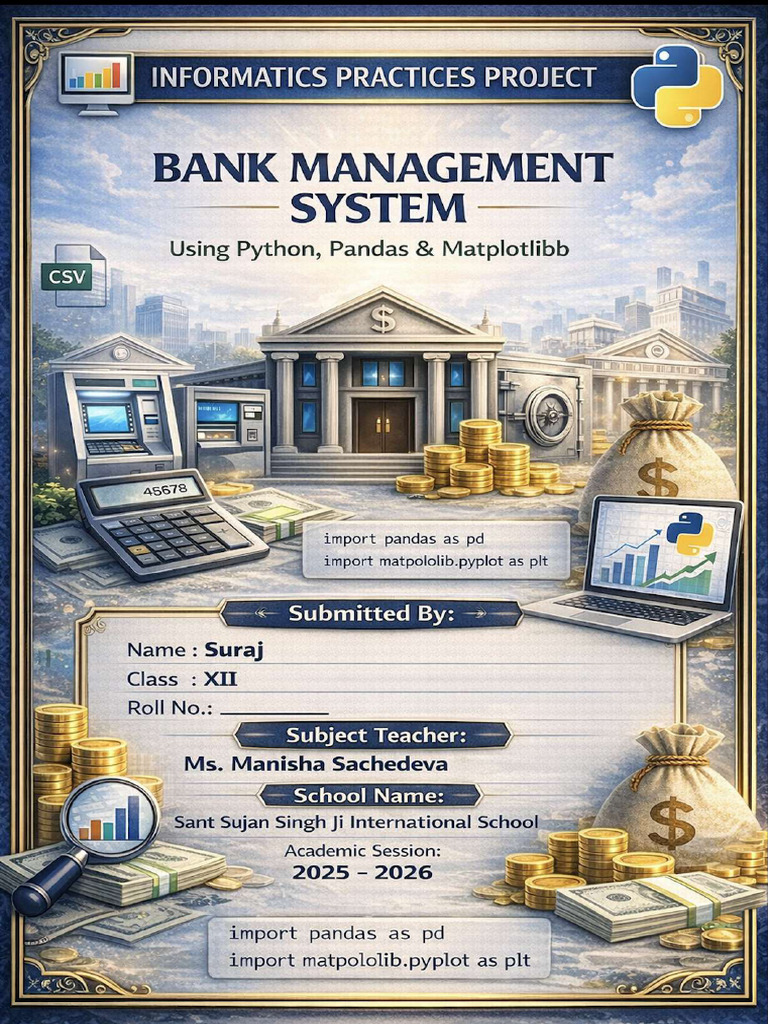Python Bank Management System Guide | PDF | Python (Programming ...