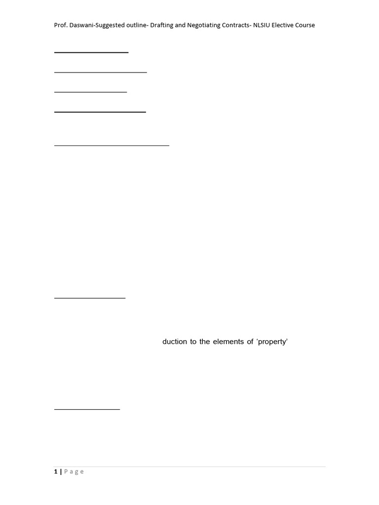 Contract Drafting & Negotiation Course | PDF | Breach Of Contract ...