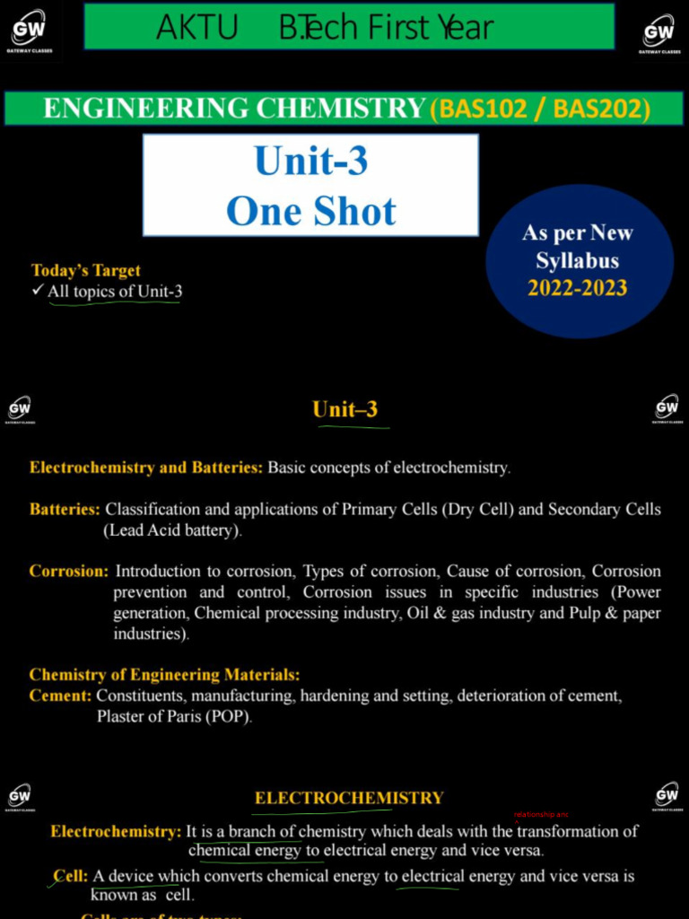 CHEM Unit 3 ONE SHOT Notes - 4fa1bc30 138b 4466 A87f Bccca89906c9 | PDF