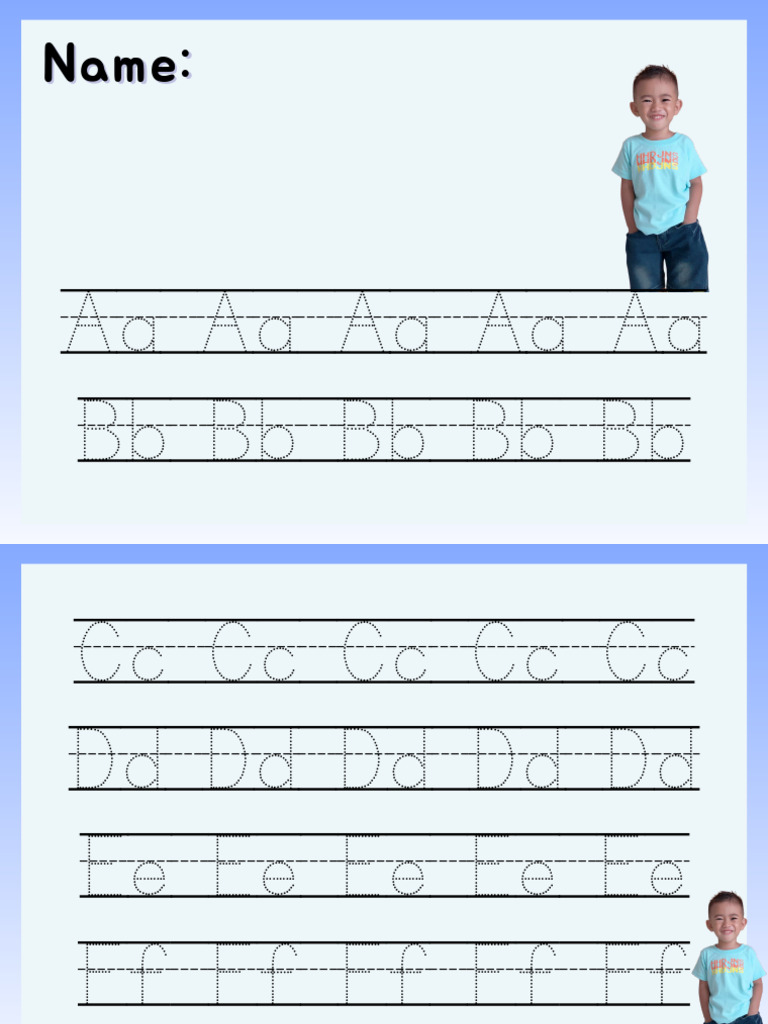 Alphabet Letter Repetition Guide | PDF