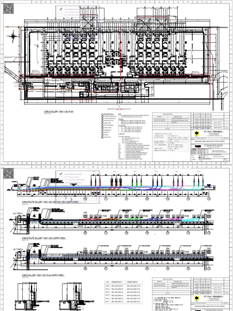 (Nen) Dc-cv-sw-726 Cable Gallery 150kv Ugc Bays Plan and Section Detail ...