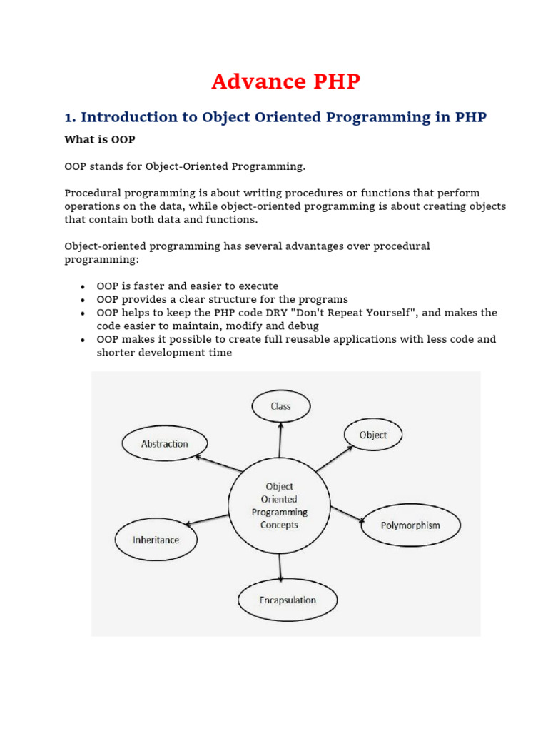1 Introduction To OOPS in PHP | PDF | Class (Computer Programming ...