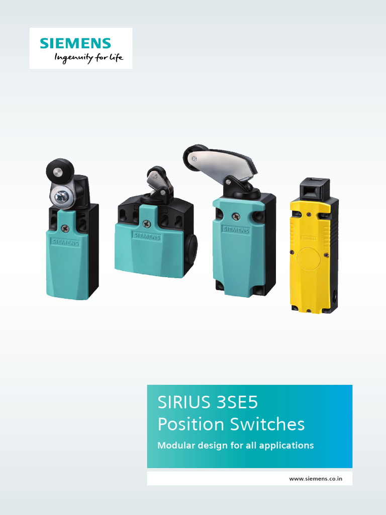 SIRIUS 3SE5 Position Switches Overview | PDF | Switch | Electrical ...