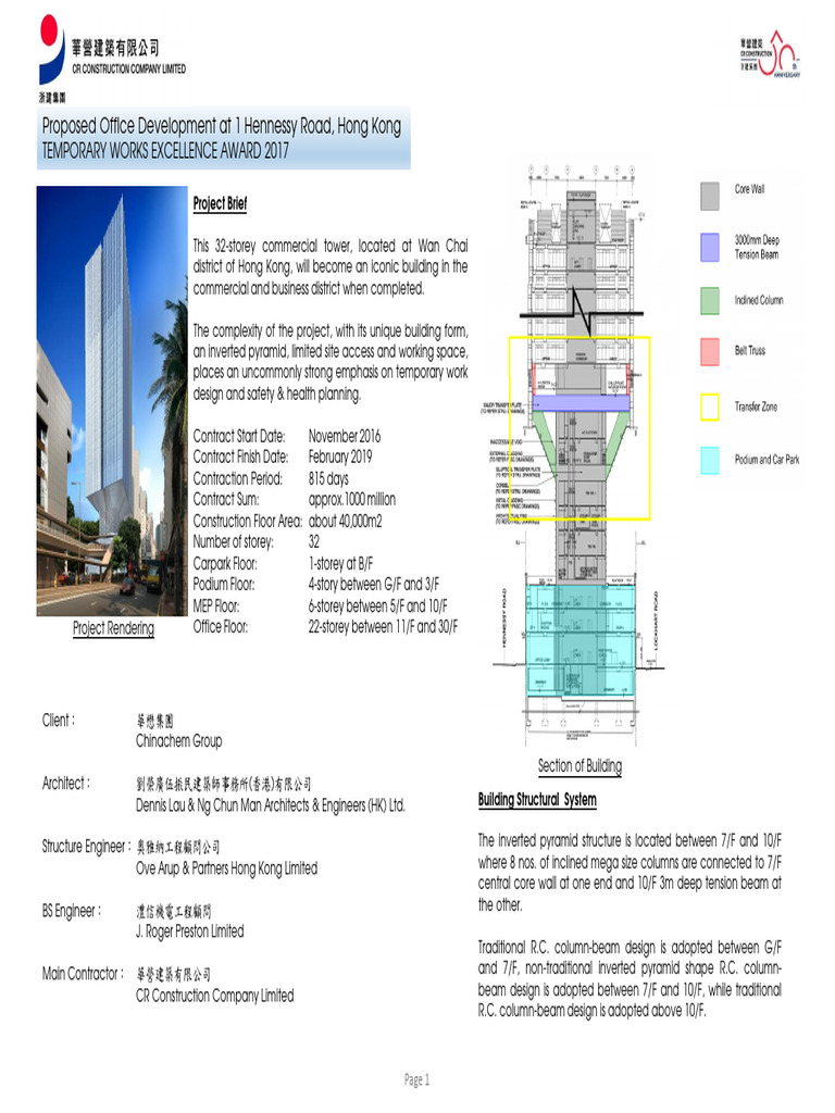 Innovative Temporary Works for Hong Kong Tower | PDF | Structural ...