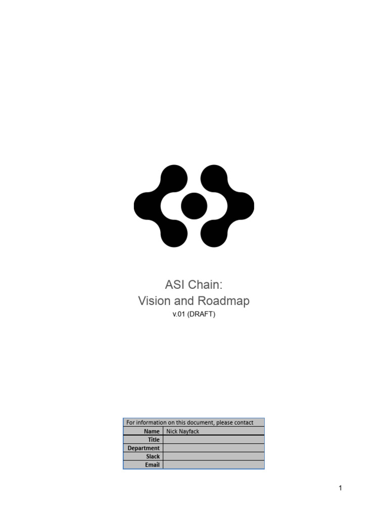 ASI Chain: AI Agent Deployment Roadmap | PDF | Artificial Intelligence ...