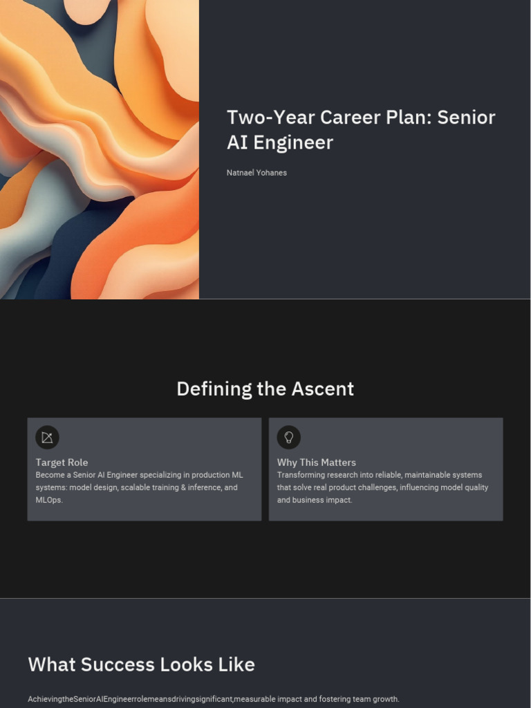 Two-Year Plan to Senior AI Engineer | PDF | Mentorship | Artificial ...