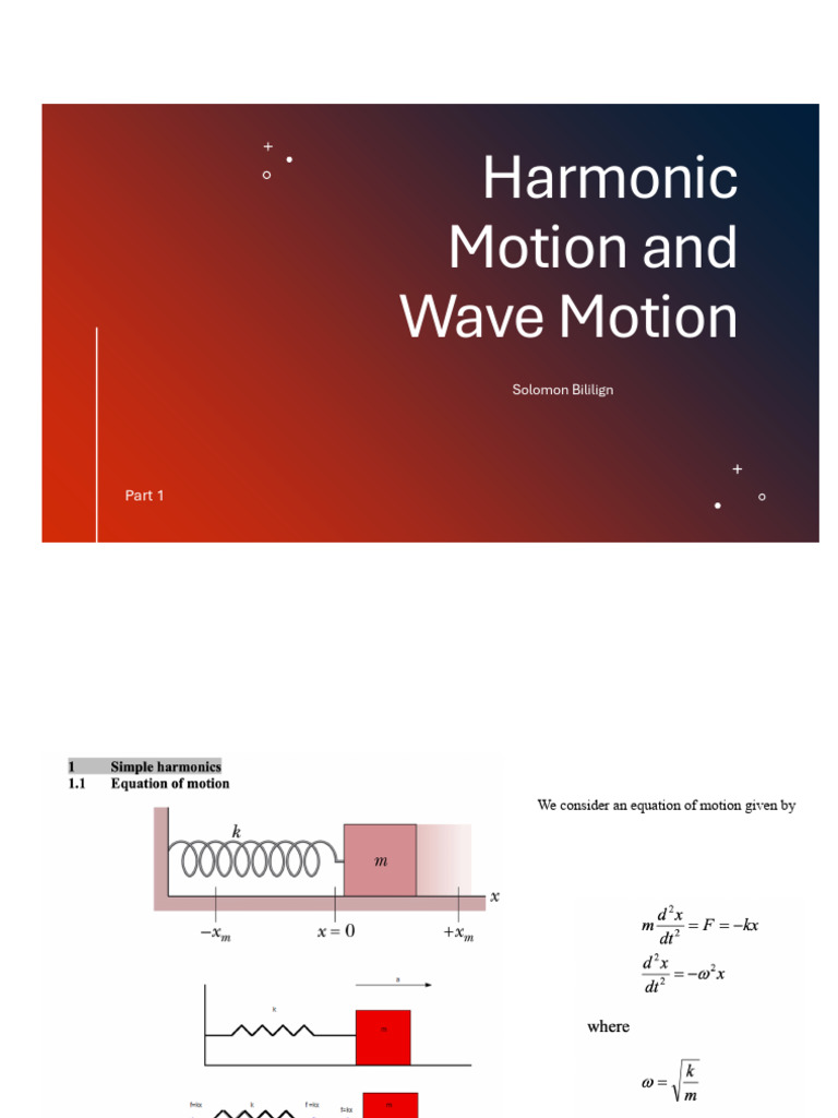 Harmonic and Wave Motion Overview | PDF | Oscillation | Frequency