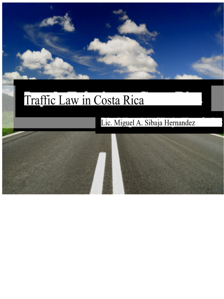 Costa Rica Traffic Law Overview | PDF | Traffic | Traffic Light