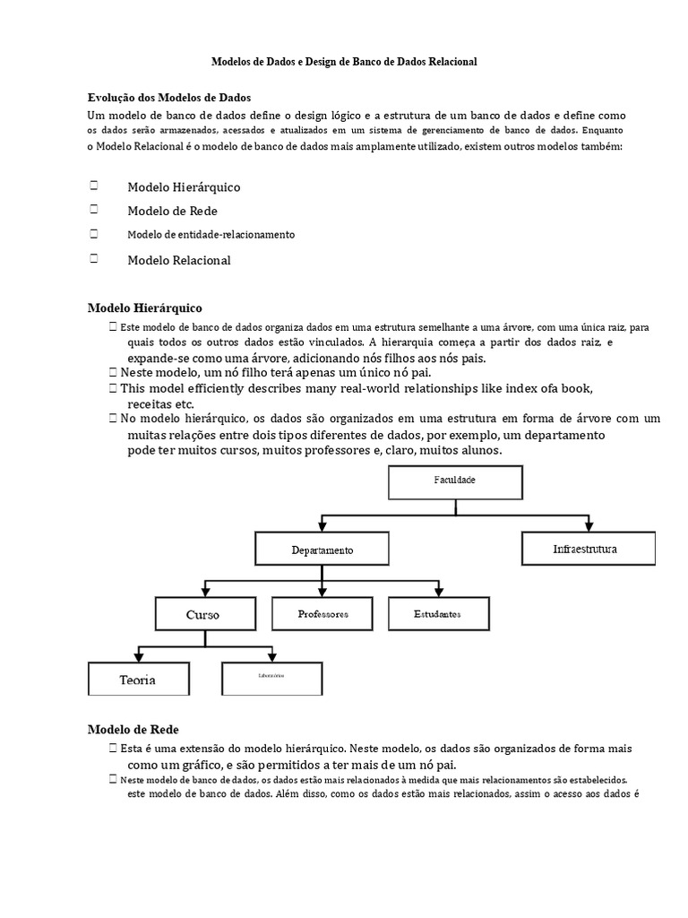 Modelos de Dados em Banco Relacional | PDF | Bancos de dados | Modelo ...