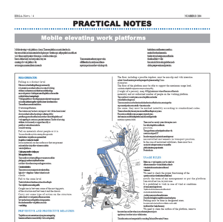 Mobile Elevating Work Platforms Safety Guide | PDF