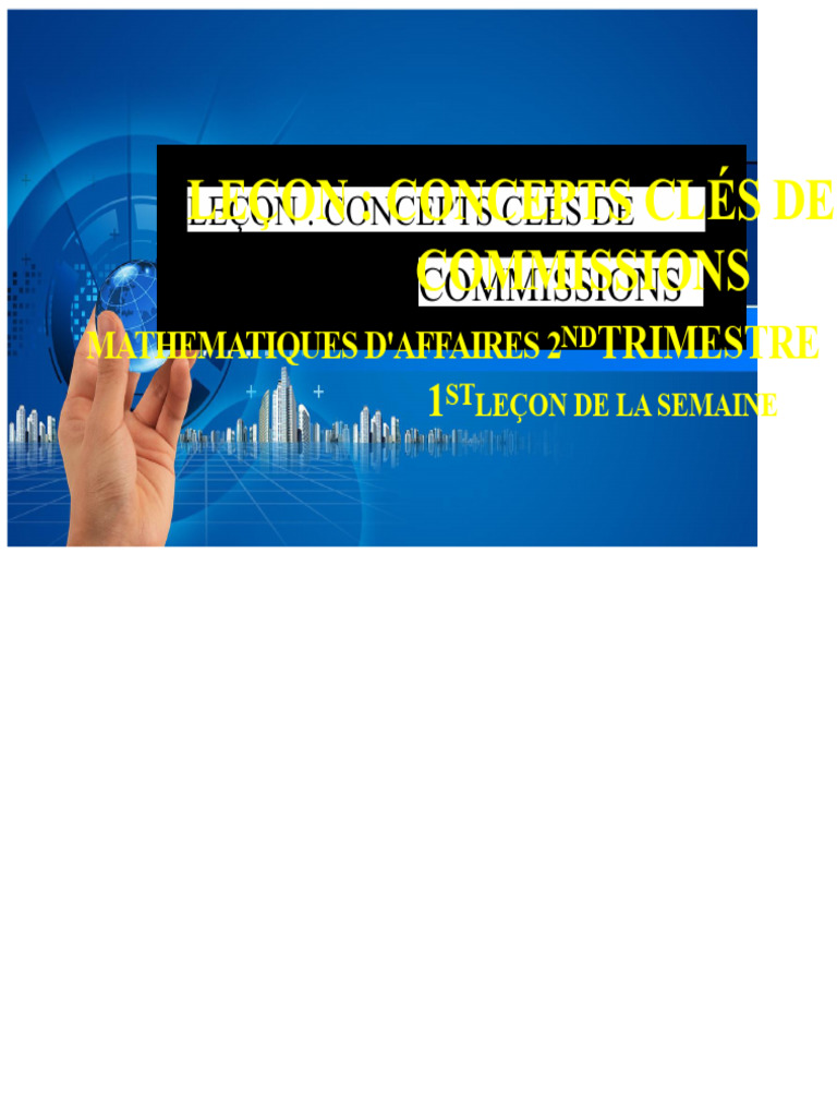Comprendre les Types de Commissions | PDF | Économie