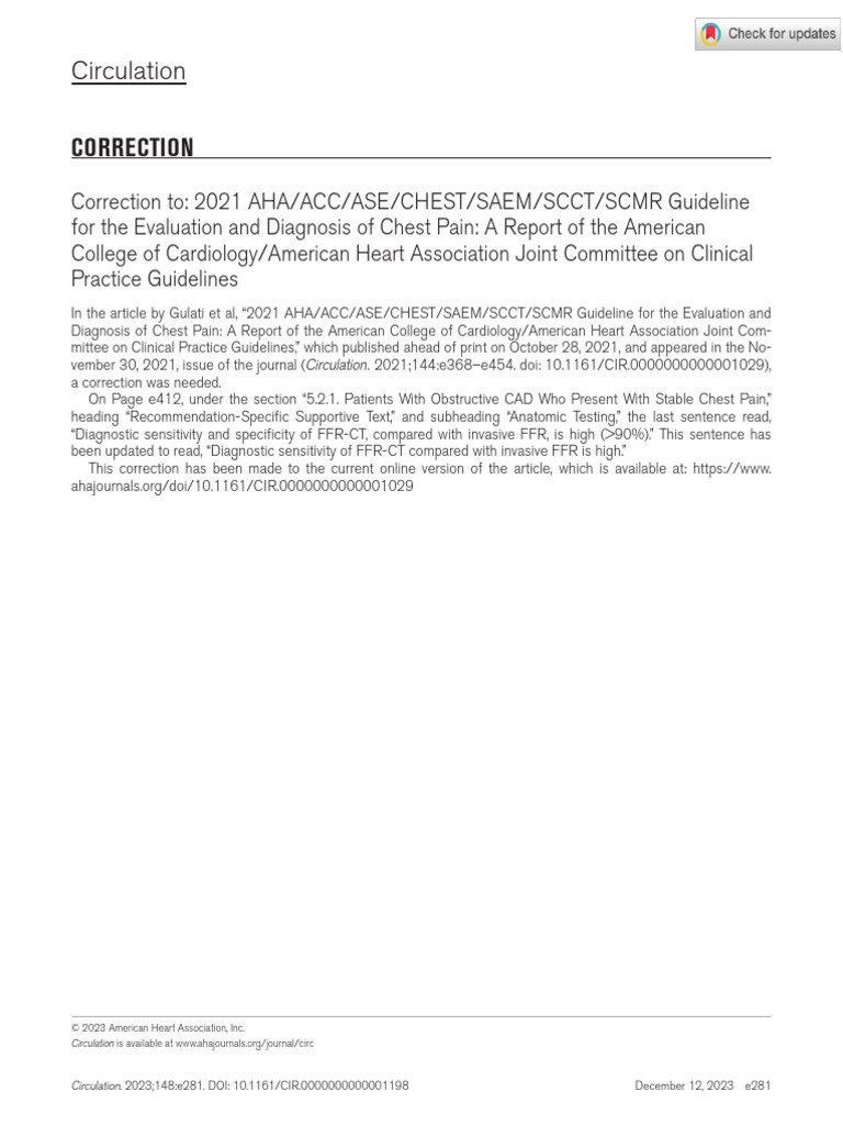 2023 Correction To 2021 Aha Acc Ase Chest Saem SCCT SCMR Guideline For ...