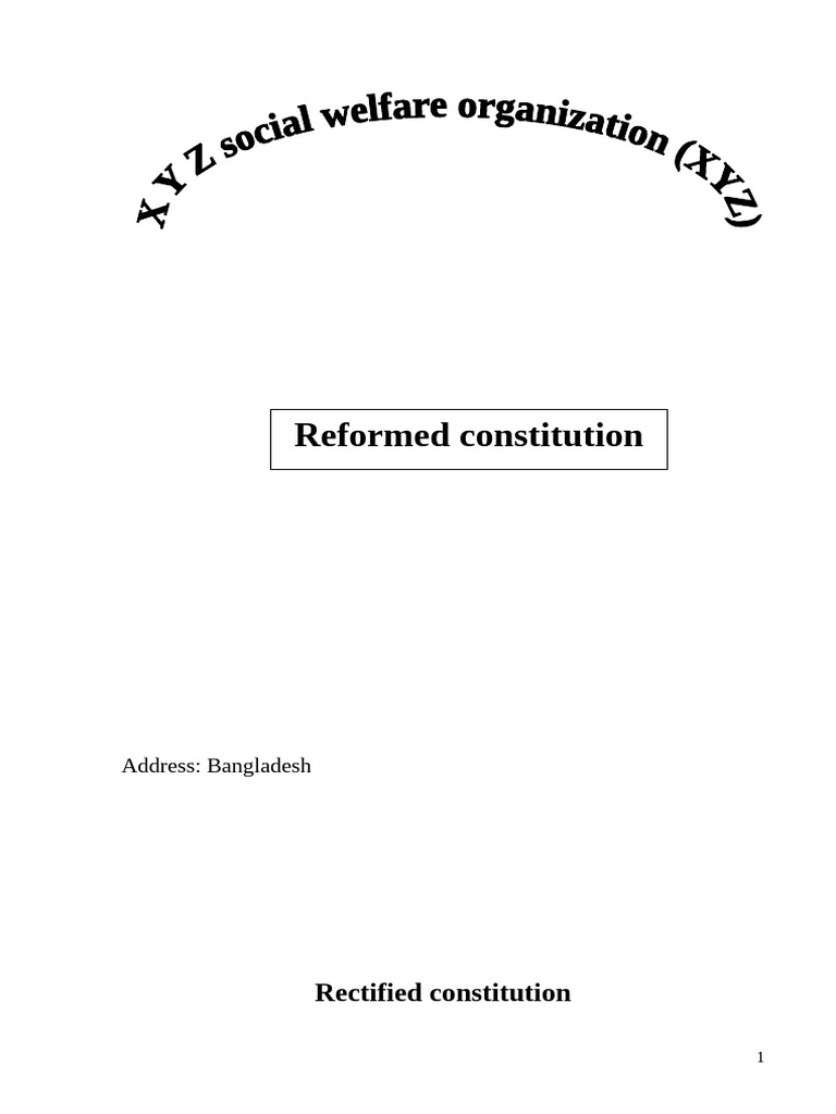 ngo-constitution-new_english-final | PDF | Poverty | Poverty & Homelessness