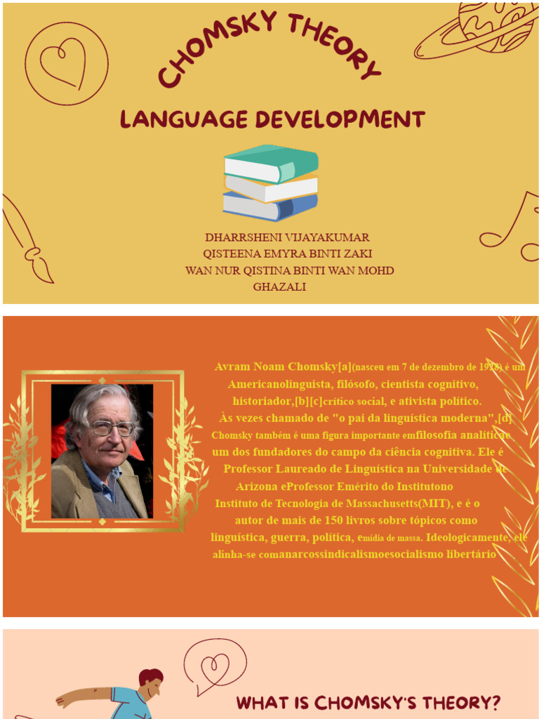 TEORIA DE CHOMSKY SOBRE O DESENVOLVIMENTO DA LINGUAGEM | PDF | Noam ...