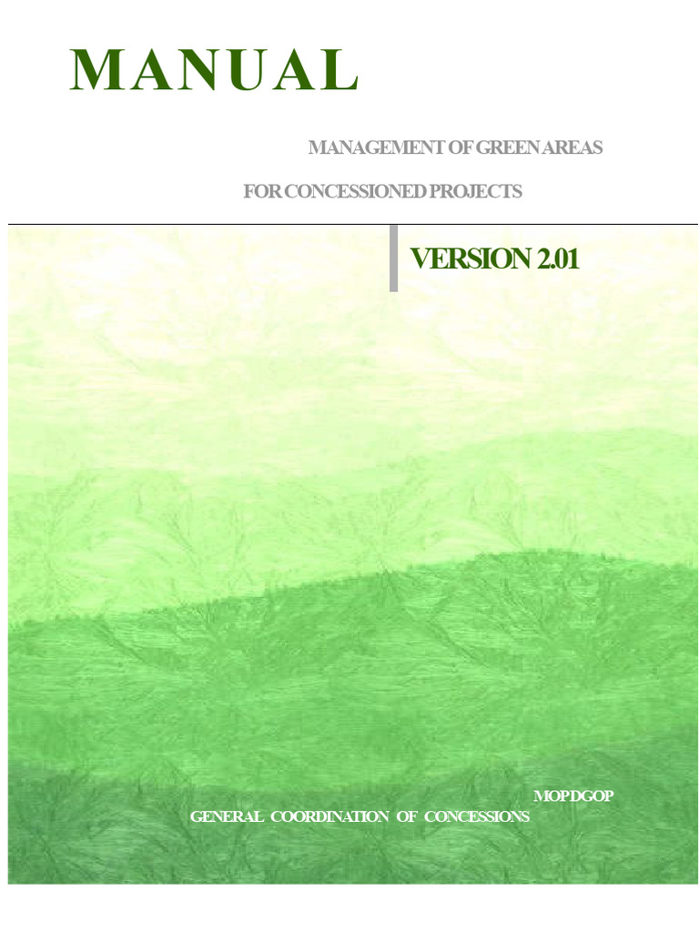 Green Area Management Manual | PDF | Road | Natural Environment