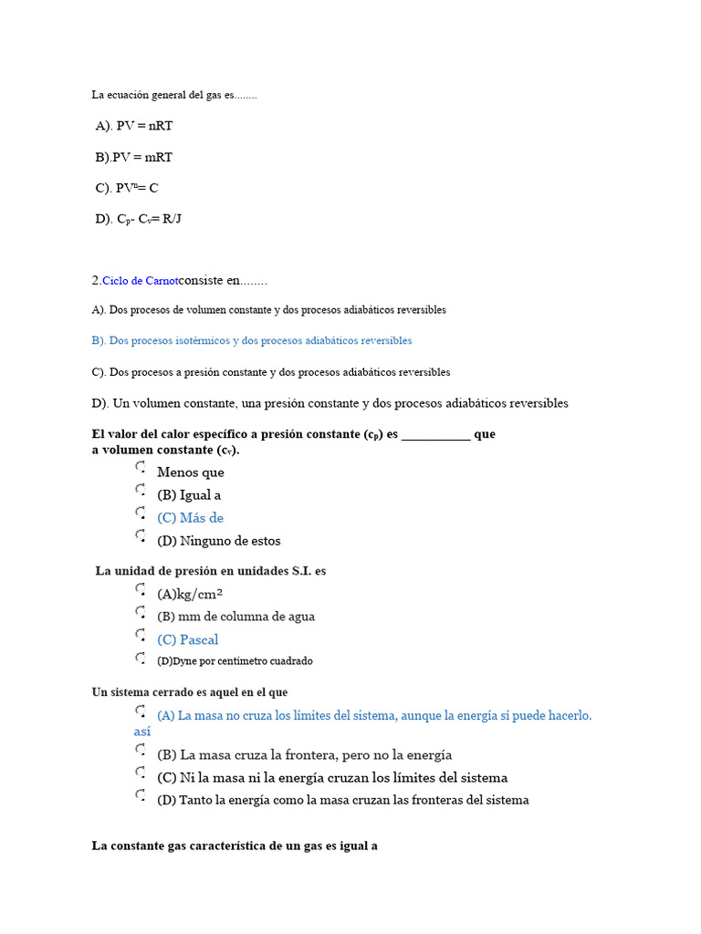 Fundamentos de Termodinámica y Gas Ideal | PDF | Termodinámica ...