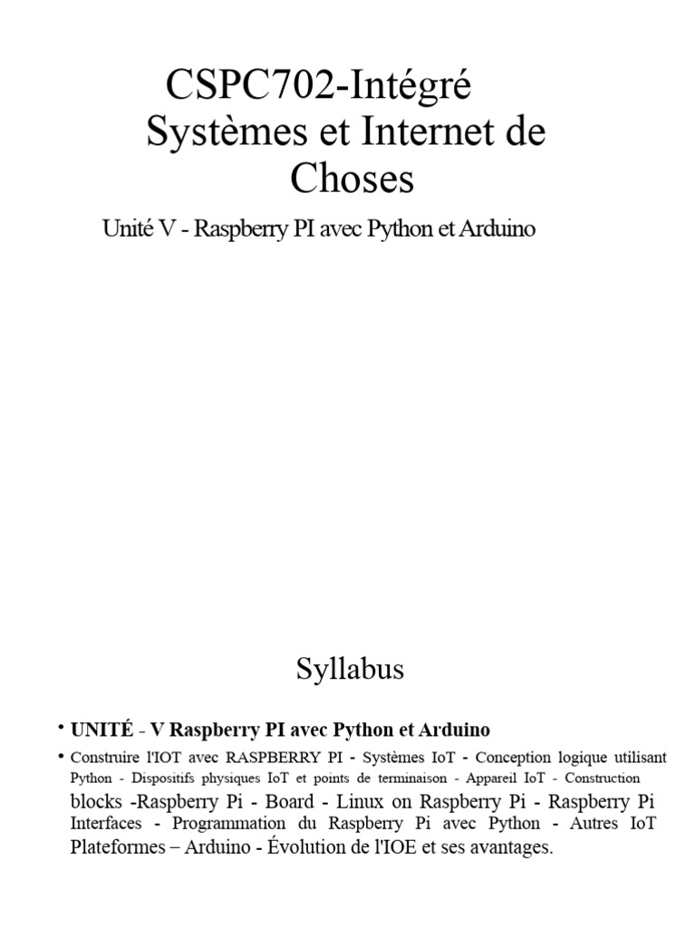 Raspberry Pi et IoT : Guide Complet | PDF | Tarte aux framboises ...