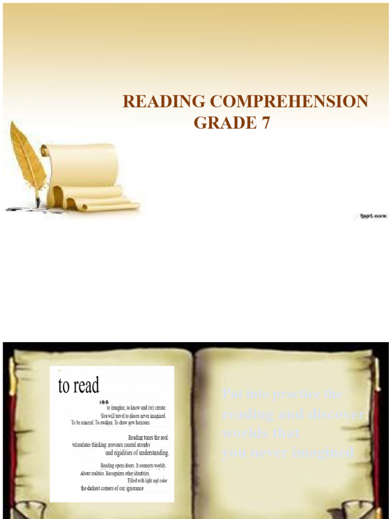 Grade 7 Reading Comprehension Guide | PDF