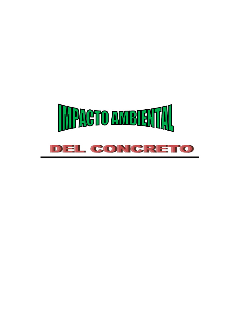 Environmental Impact of Concrete | PDF | Concrete | Cement