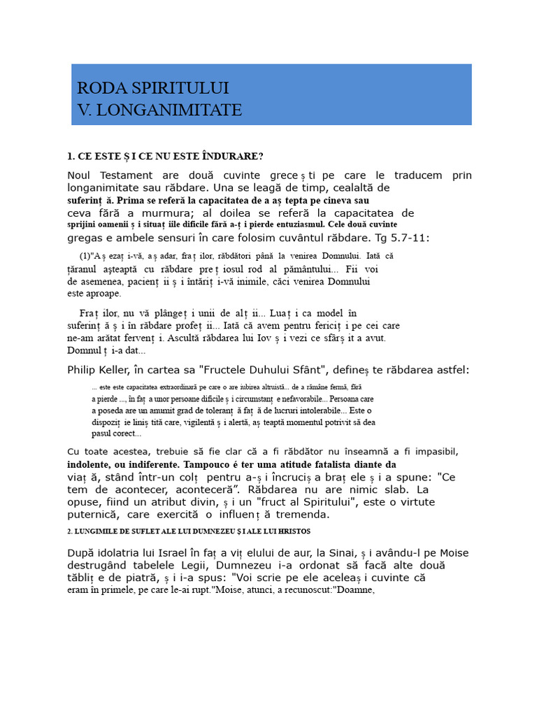 05 - Rodul Duhului - Îndelunga Răbdare | PDF