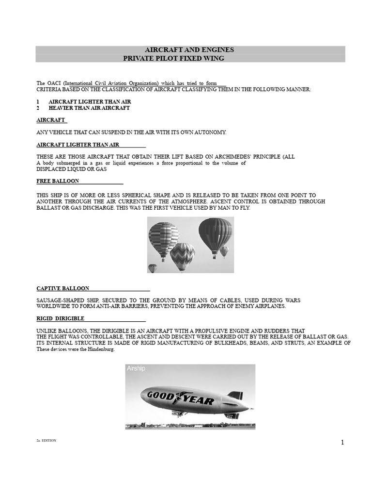 Aircraft Classification Overview | PDF | Internal Combustion Engine ...