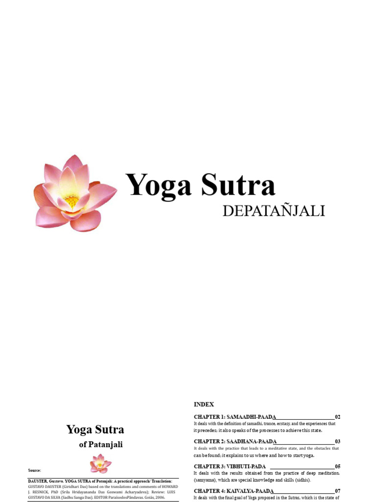 Yoga Sutras of Patanjali Overview | PDF | Yoga Sutras Of Patanjali | Yoga