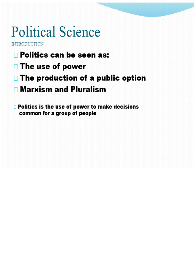 Understanding Political Science Basics | PDF | Science | Political Science