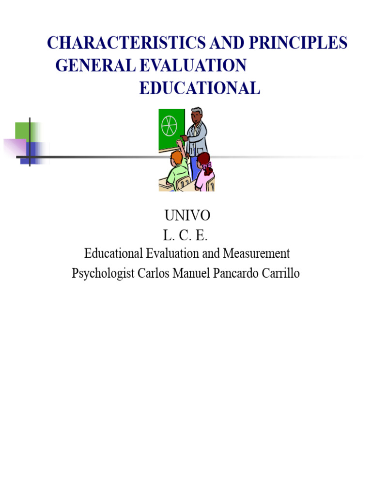 Characteristics and General Principles of Educational Evaluation | PDF ...
