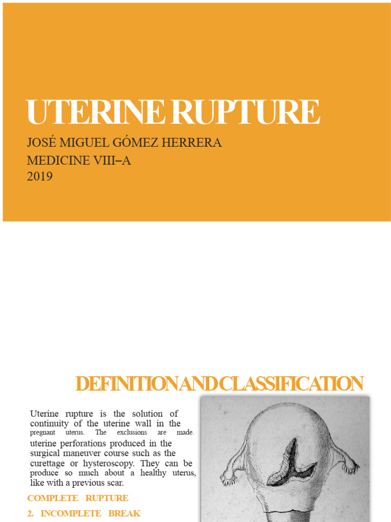 Understanding Uterine Rupture Risks | PDF | Uterus | Childbirth