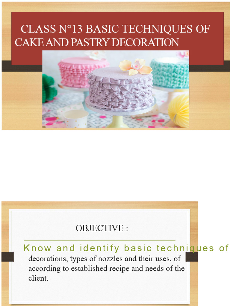 Cake and Pastry Decoration Techniques | PDF